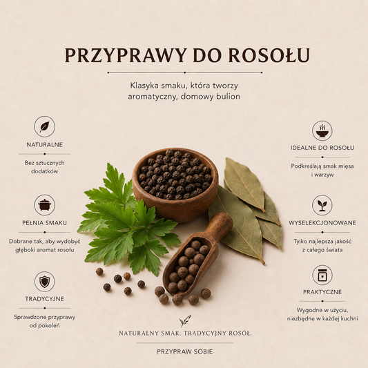 Jakie przyprawy do rosołu dodają najlepszego smaku? Sprawdź sekret aromatycznego bulionu